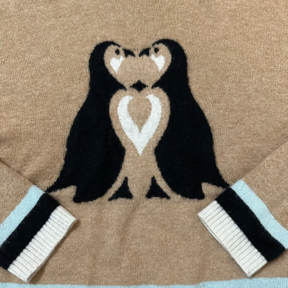 Maeve Tan Sweater with Penguin Design - Picture 7 of 11